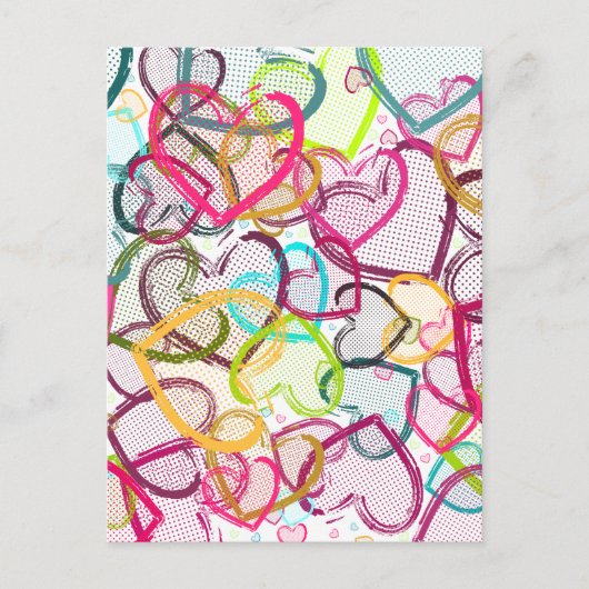 Snoep harten briefkaart (Voorkant)