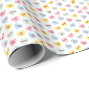 Snoep harten cadeaupapier