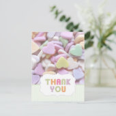 Snoep Harten Dank u briefkaart (Staand voorkant)