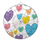 Snoep harten dartbord (Voorkant)