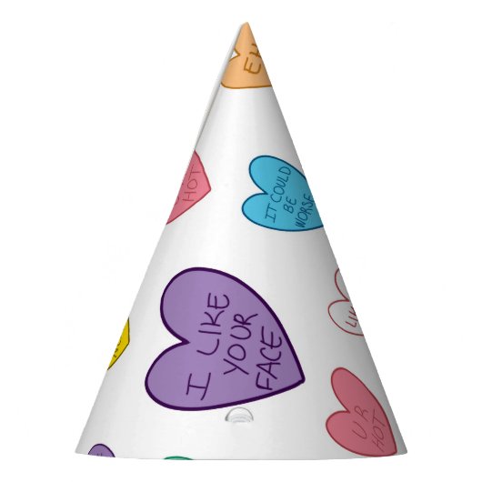 Snoep harten feesthoedjes (Links)