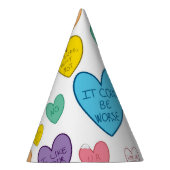 Snoep harten feesthoedjes (Rechts)