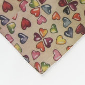 Snoep harten fleece deken (Hoek)