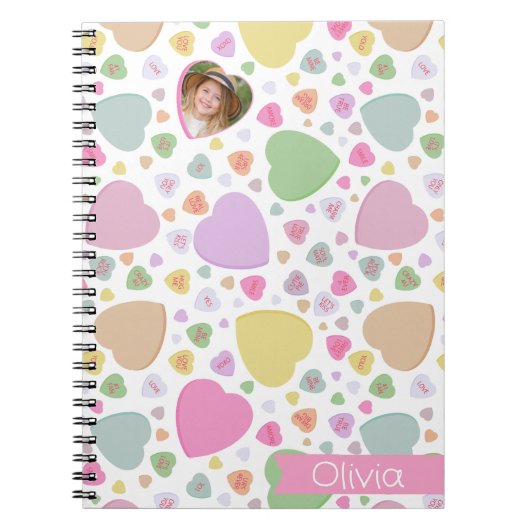 Snoep Harten Foto Valentijn Notitieboek (Voorkant)