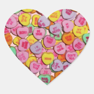 Snoep harten hart sticker