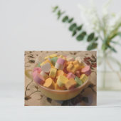 Snoep Harten in een  Teacup Briefkaart (Staand voorkant)