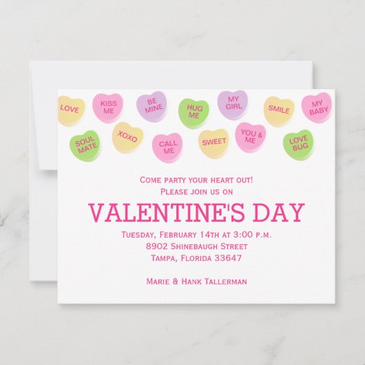 Snoep harten kaart (Voorkant)