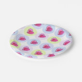 Snoep harten papieren bordje (Gekanteld)