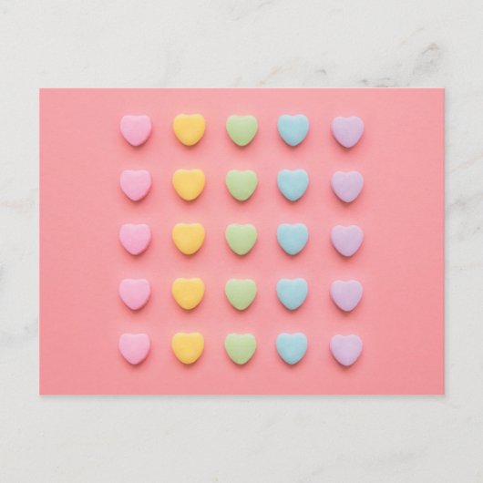 Snoep Harten portret Briefkaart (Voorkant)
