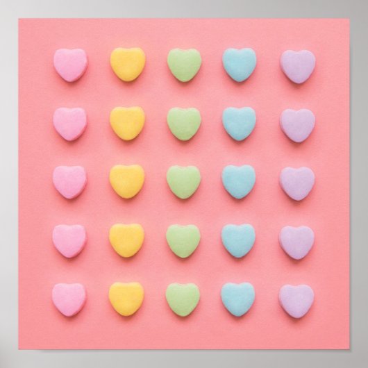 Snoep Harten portret Poster (Voorkant)