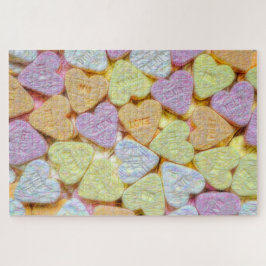 Snoep Harten Roze Geel Oranje Valentijnse Legpuzzel