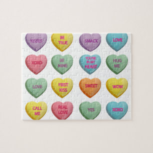 Snoep Harten Sweet Valentijn Love Berichten Legpuzzel