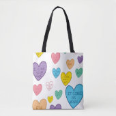 Snoep harten tote bag (Voorkant)