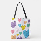 Snoep harten tote bag (Achterkant)