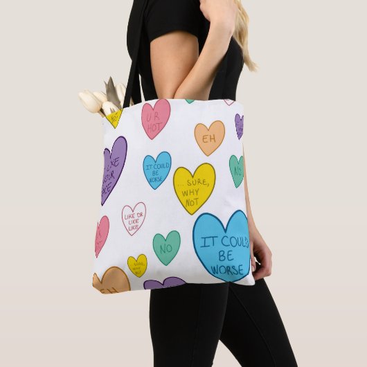 Snoep harten tote bag (Dichtbij)