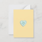 Snoep Harten Valentijnsdag Kaarten - Kinder zoetig Notitiekaartje (Achterkant)