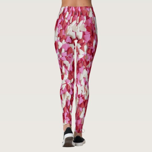 Snoep Harten Valentijnsdag Leggings (Achterkant)