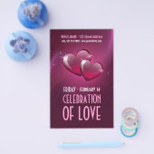 Snoep Harten Valentijnsdag Party Flyer (Enkel)