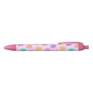 Snoep harten zwarte inkt pen