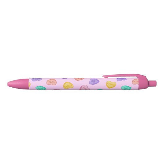 Snoep harten zwarte inkt pen (Bovenkant)