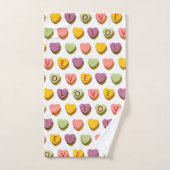 Snoep - hartenliefdespatroon bad handdoek (Handdoek)