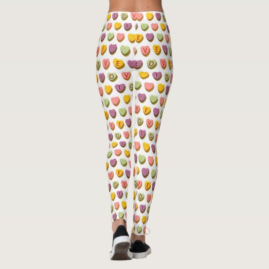 Snoep - hartenliefdespatroon leggings (Achterkant)