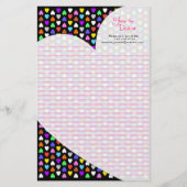 Snoep hartenpapier briefpapier (Voorkant)