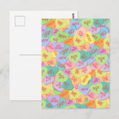 Snoep hartenpatroon - SFW Briefkaart (Voorkant / Achterkant)