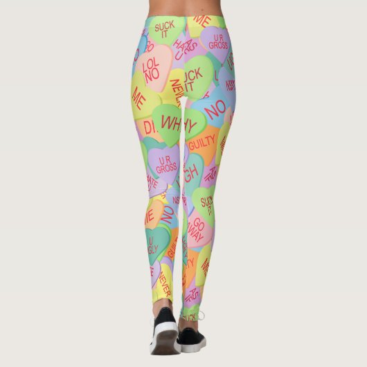Snoep hartenpatroon - SFW Leggings (Achterkant)
