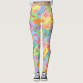 Snoep hartenpatroon - SFW Leggings (Voorkant)