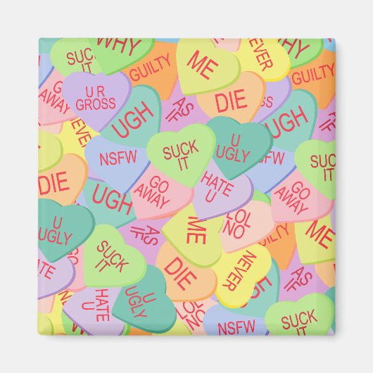 Snoep hartenpatroon - SFW Magneet (Voorkant)