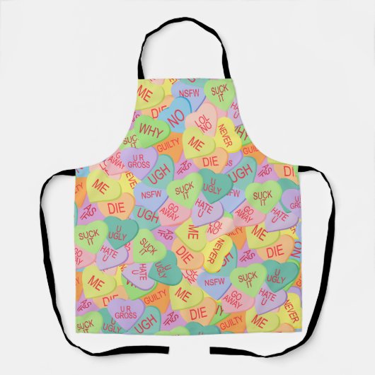 Snoep hartenpatroon - SFW Schort (Voorkant)