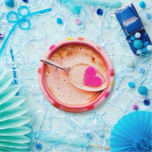 Snoep harthakker, roze kop, saucer papieren bordje (Feest)