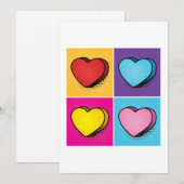 Snoep harthart Pop Art Valentijnsdag Feestdagenkaart (Voorkant / Achterkant)