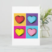 Snoep harthart Pop Art Valentijnsdag Feestdagenkaart (Staand voorkant)