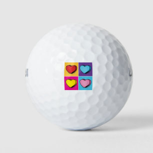 Snoep harthart Pop Art Valentijnsdag Golfballen