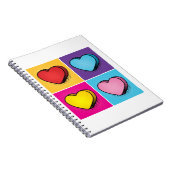 Snoep harthart Pop Art Valentijnsdag Notitieboek (Rechterzijde)