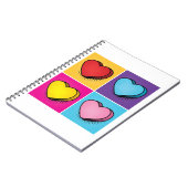 Snoep harthart Pop Art Valentijnsdag Notitieboek (Linkerzijde)