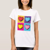 Snoep harthart Pop Art Valentijnsdag T-shirt (Voorkant)