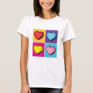 Snoep harthart Pop Art Valentijnsdag T-shirt
