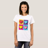 Snoep harthart Pop Art Valentijnsdag T-shirt (Voorkant volledig)
