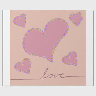 Snoep hartjes  cadeaupapier