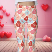 Snoep Hartjes Valentijnsdag Leggings