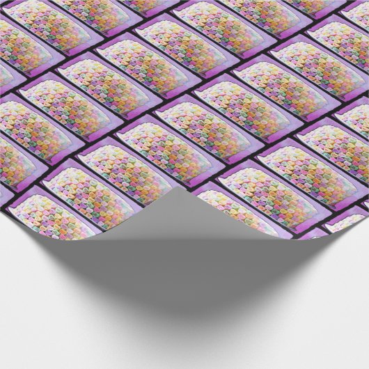 Snoep hartkool cadeaupapier (Hoek)