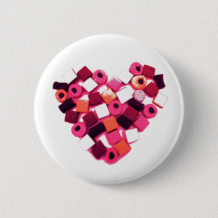 snoep hartspeld knop ronde button 5,7 cm