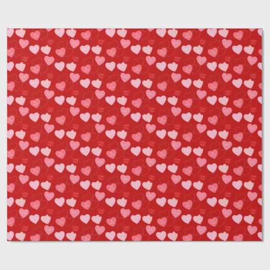Snoep Heart Cascade Cadeaupapier (Vlak)