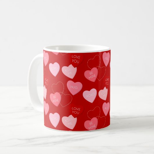 Snoep Heart Cascade Koffiemok (Voorkant links)