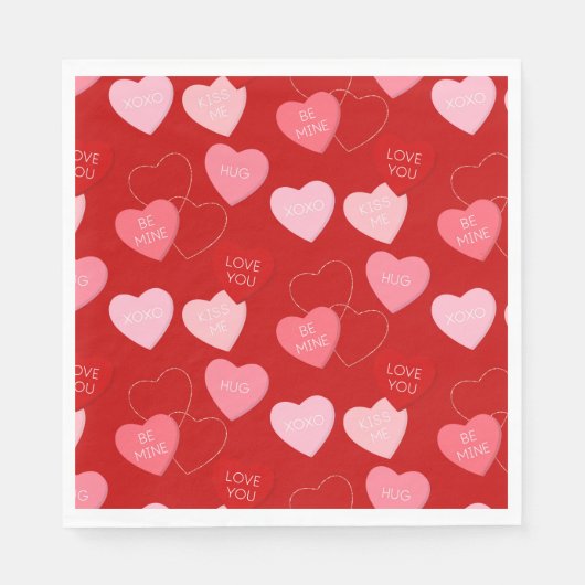 Snoep Heart Cascade Servet (Voorkant)