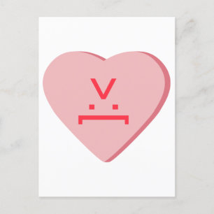 Snoep Heart - Devil Face Briefkaart
