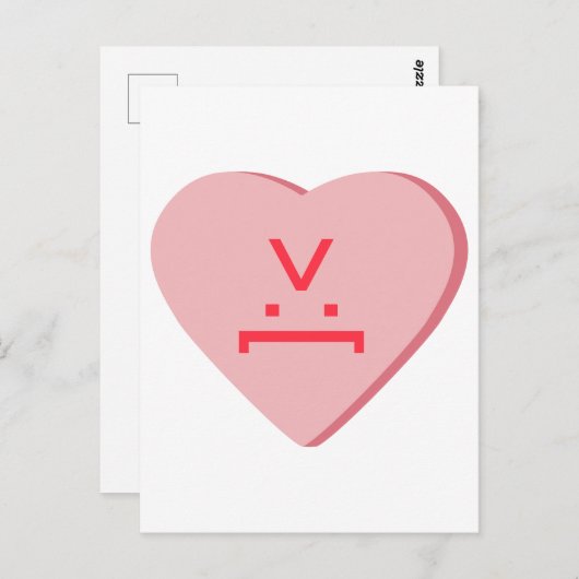 Snoep Heart - Devil Face Briefkaart (Voorkant / Achterkant)